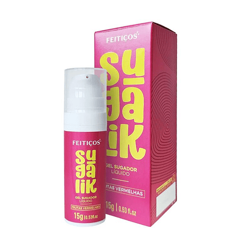 SUGALIK-  SUCCIONADOR LÍQUIDO-ESTIMULANTE CLITORIAL SABOR  FRUTOS ROJOS 15g