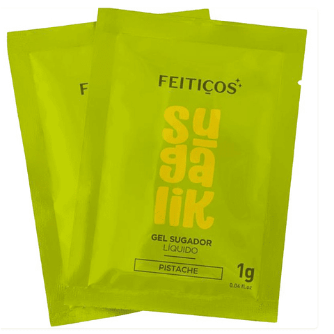 SACHET SUGALIK- SUCCIONADOR LÍQUIDO- ESTIMULANTE CLITORIAL SABOR PISTACHO 1g