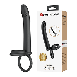 Moses Anillo con Dildo para Doble Penetración