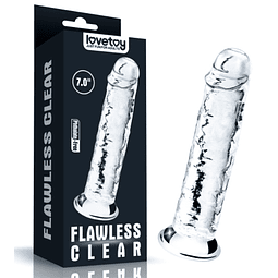 Consolador transparente impecable de 7.0''