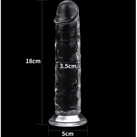 Consolador transparente impecable de 7.0''