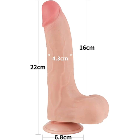 Consolador Realista Lovetoy Slinding-Skin 8.5