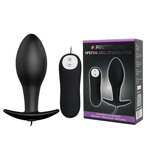 Vibrador Plug Anal  con Vibracion y Control