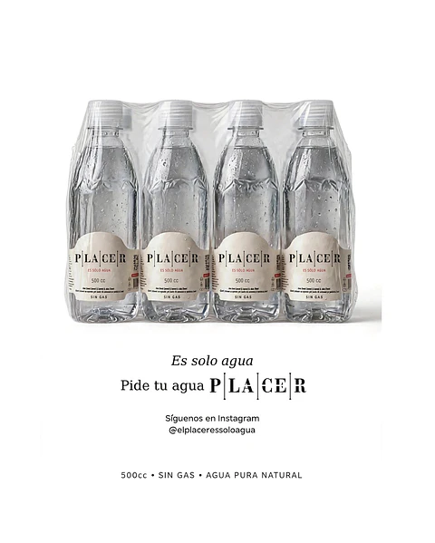 Agua Placer Sin Gas 500ml Pack X12