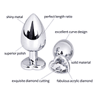 Plug Anal Acostumbrador Sexo Anal Metalico Con Joya Corazón 1