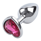 Plug Anal Acostumbrador Sexo Anal Metalico Con Joya Corazón 1