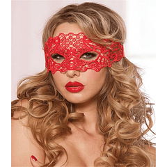 Mascaras Antifaz Lenceria Sexy Fiesta Disfraz Rojo Y Negro