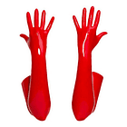 Guantes Largos Latex  Sintetico Brillantes Eventos Fiesta 1