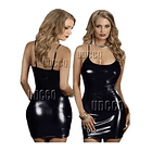Vestido Elastico Pvc Latex Cuero  Sintetico 2