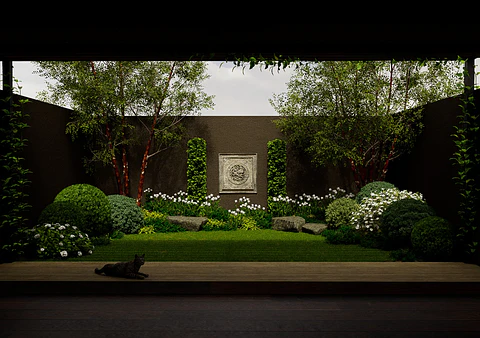 Jardín simétrico