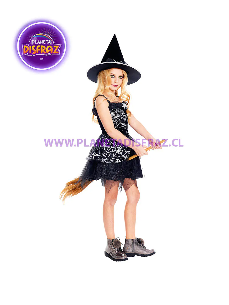 Disfraz Bruja Niña Spiderweb 1