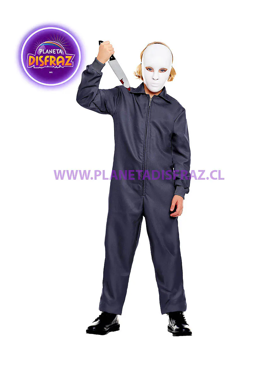 Overol Mike Gris Azulado Infantil 1