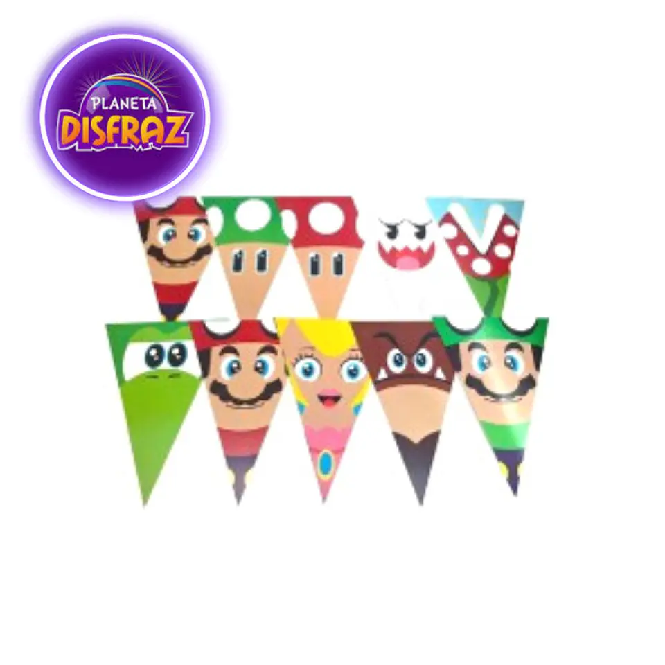 Guirnalda Personajes Super Mario Bross 1