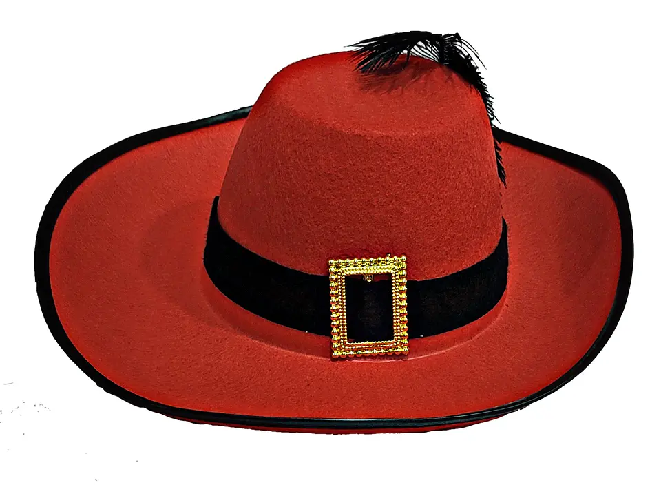 Gorro Disfraz Mosquetero Rojo 1