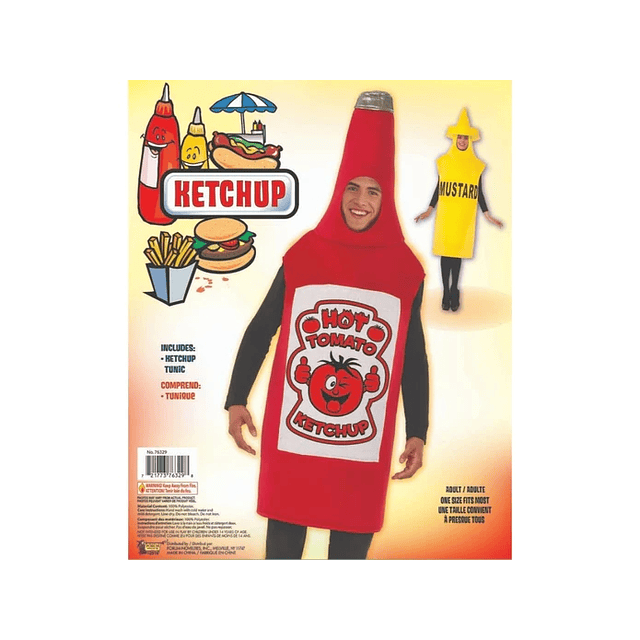 Disfraz Ketchup Grande Adulto