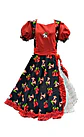 Vestido Huasa Adulta Copihue Fiestas Patrias Rojo-Negro - Miniatura 1