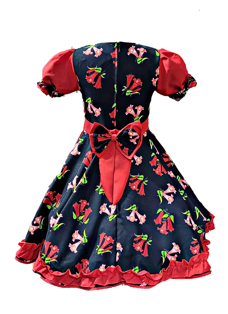 Vestido Huasa Niña Chinita Copihue Fiestas Patrias  2