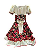Vestido Huasa Chinita Floreado Fiestas Patrias Rojo-Blanco - Miniatura 2