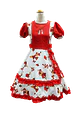 Vestido Huasa Niña Copihue Blanco/Rojo - Miniatura 1