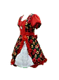 Vestido Huasa Niña Floreado Negro/Rojo - Miniatura 1