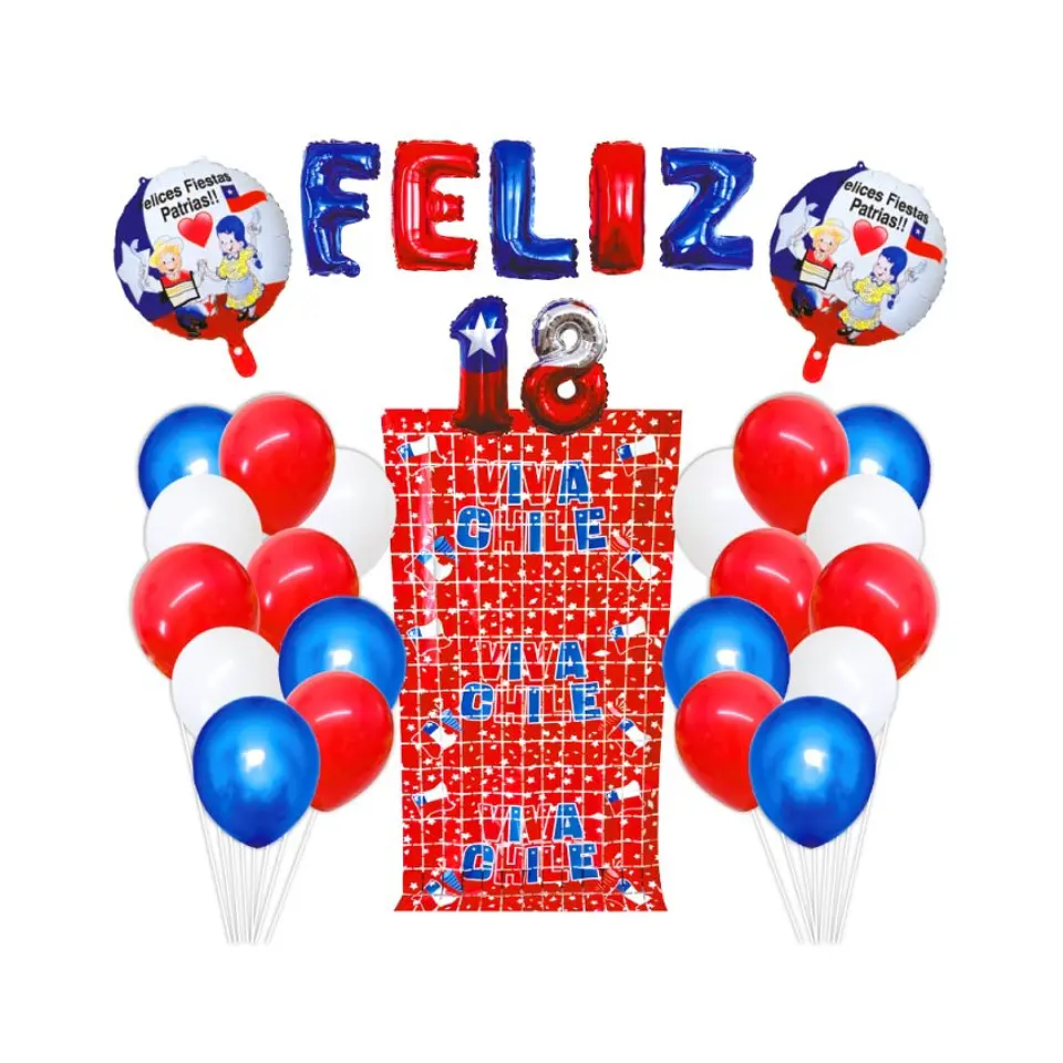 Set Decorativo Globos Fiestas Patrias  1