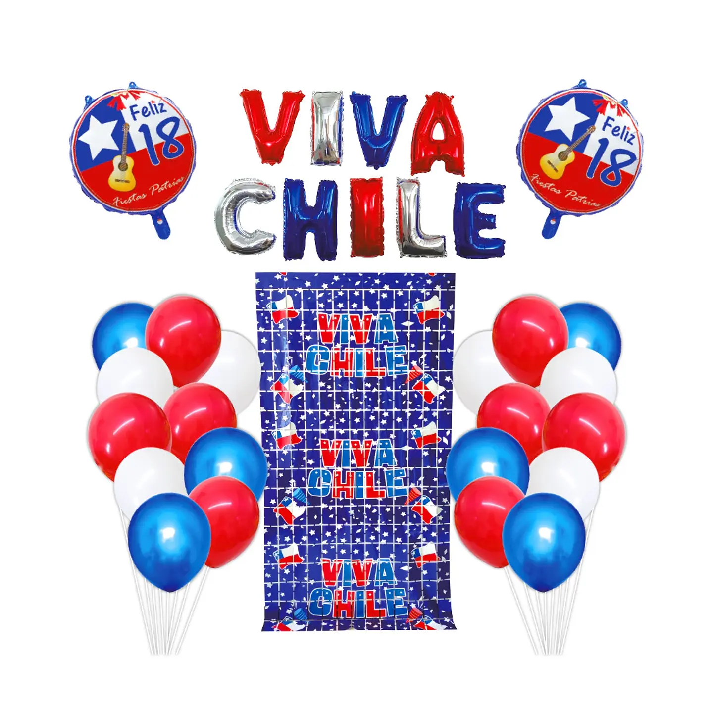 Set Decorativo Globos Fiestas Patrias  2