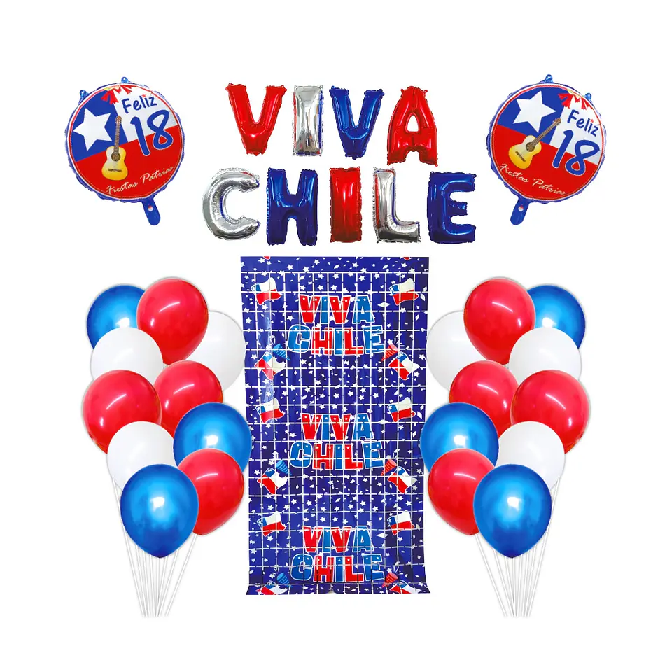 Set Decorativo Globos Fiestas Patrias  2
