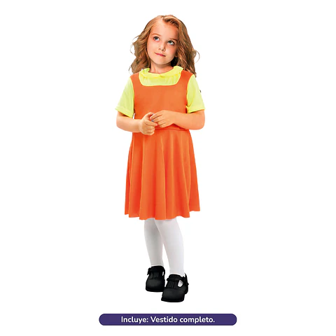 Disfraz Niña Muñeca Juego Del Calamar