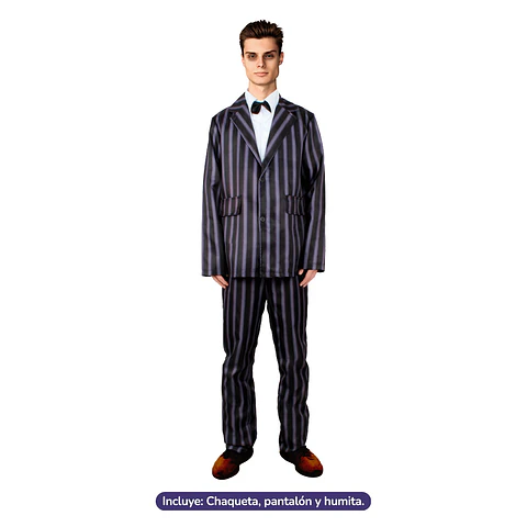 Disfraz Homero Locos Addams  Adulto