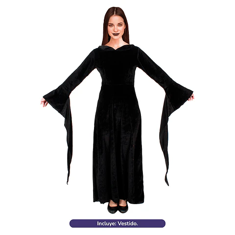 Disfraz Morticia Addams adulta
