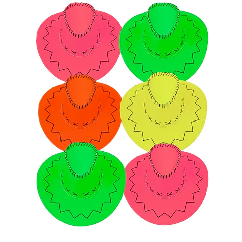 Set Gorros Vaqueros Fluor X6