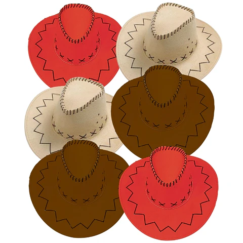 Set Gorros Vaqueros X6