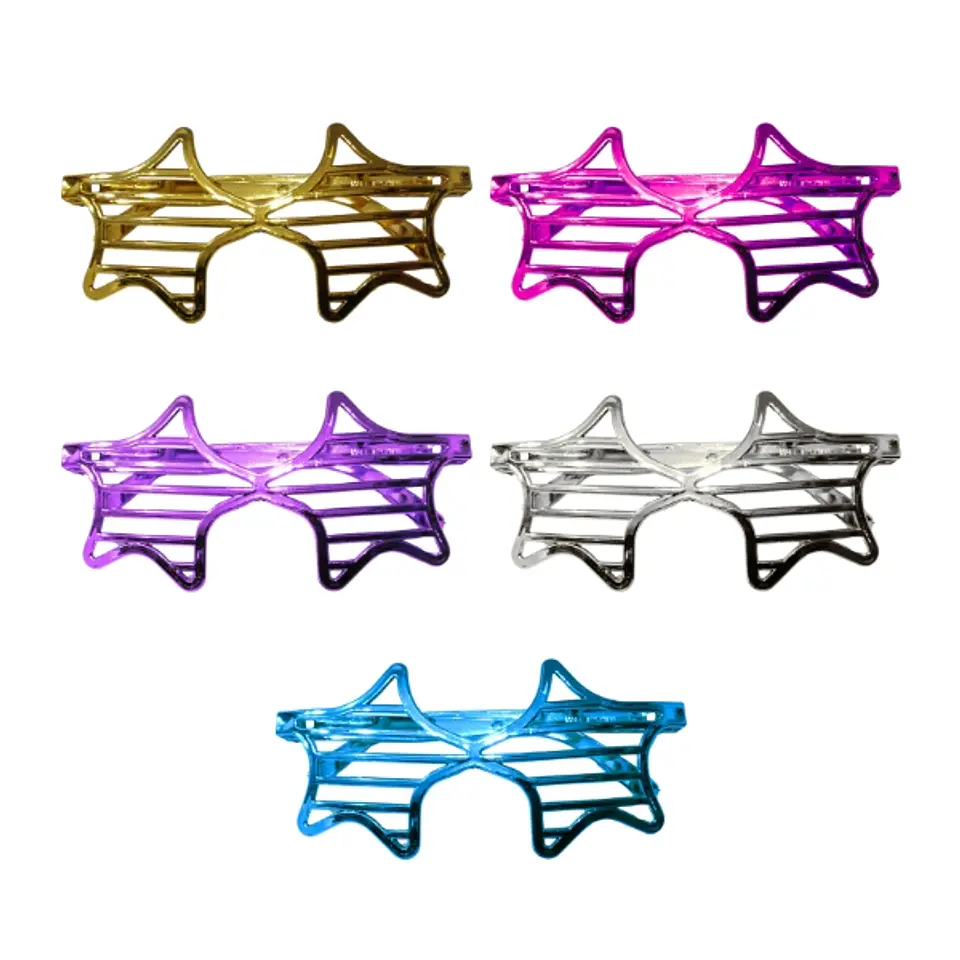 Set Lentes Metalizados Figuras X5 6