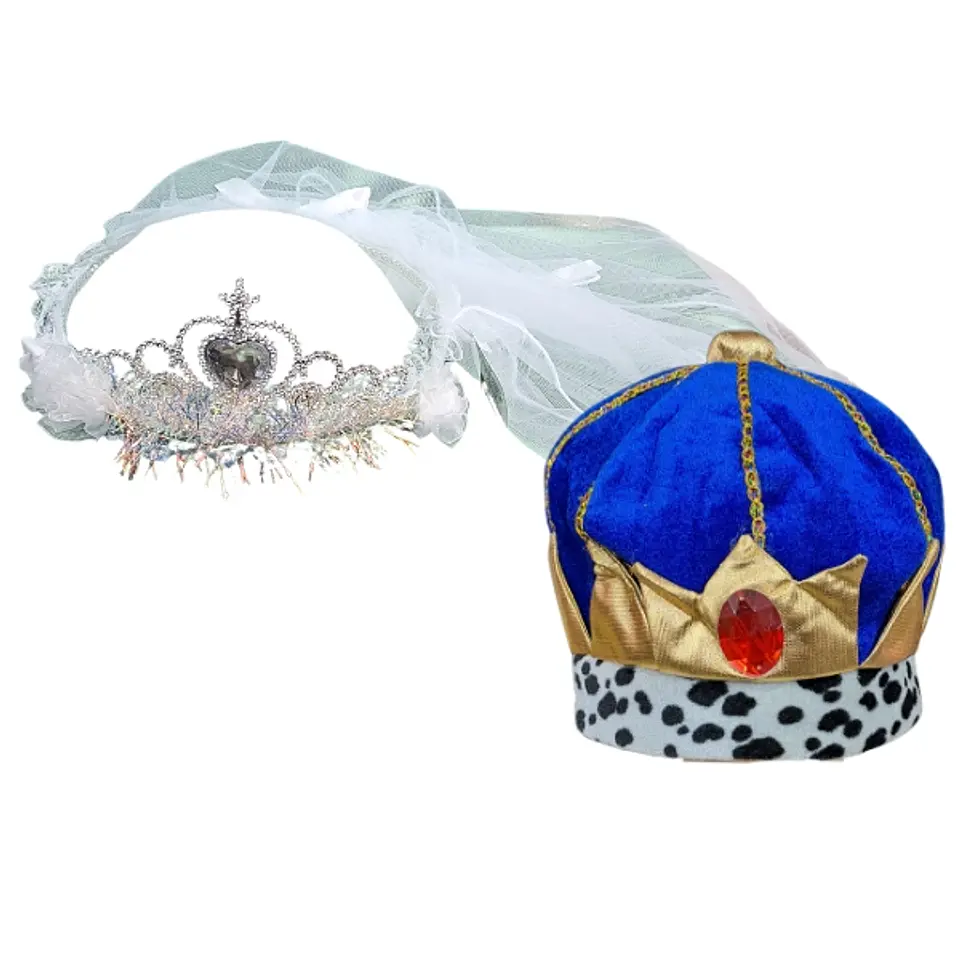 Set Gorros Novios Realeza 1