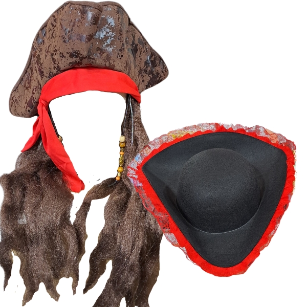 Set Gorros Novios Piratas