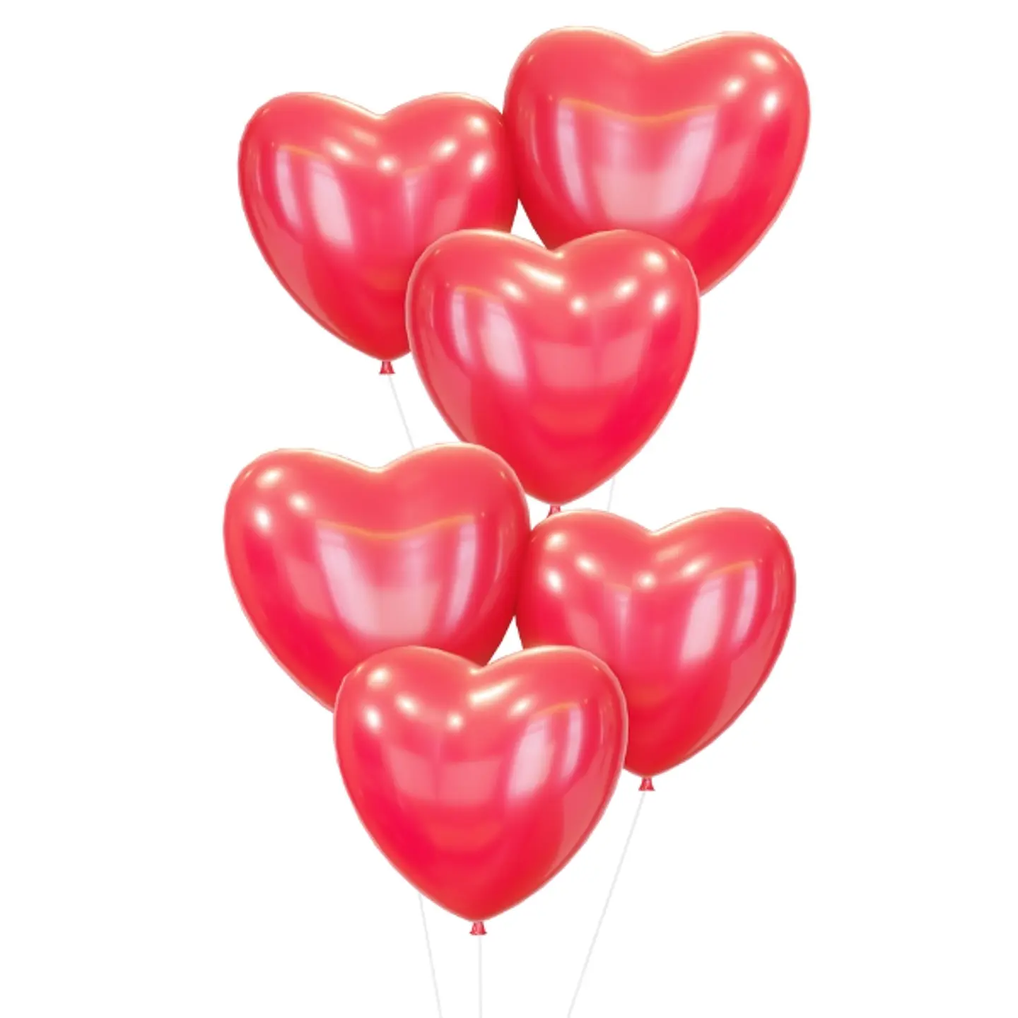 Set 12 Globos Latex Corazón 1