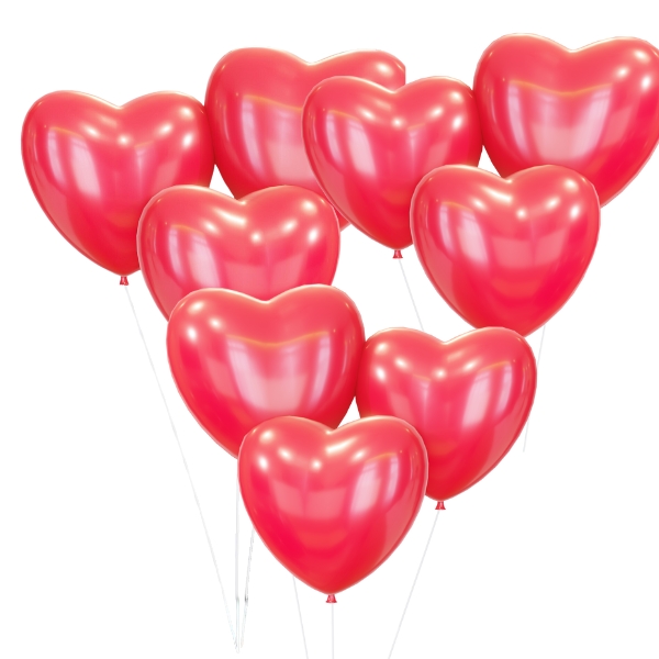 Set 25 Globos Latex Corazón