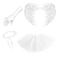 Set Disfraz Angel Adulto Halloween 4 Piezas Colores - Miniatura 2