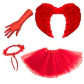 Set Disfraz Angel Adulto Halloween 4 Piezas Colores - Miniatura 3