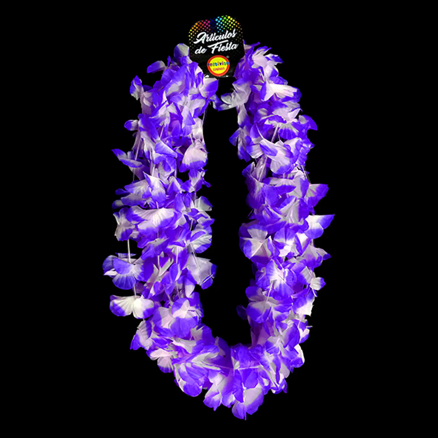 Collar Flor Liso Blanco/Morado X6 1