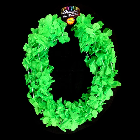 Collar Flor Fluor Verde X6