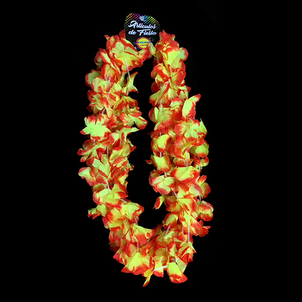 Collar Flor Liso Amarillo/Naranja X6 1