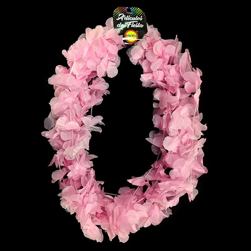 Collar Flor Liso Rosado X6 1
