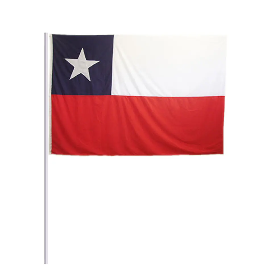 Bandera Chile 60 X 90 Cm Palito 1