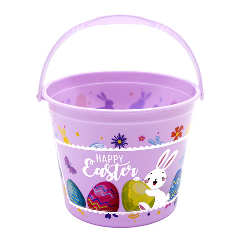 Canasto Plastico Pascua Pastel Morado