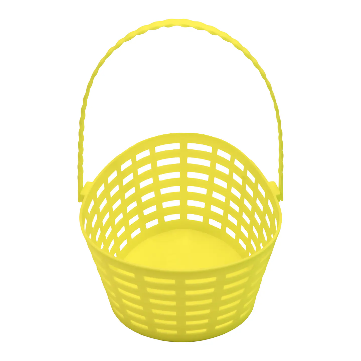 Canasto Plastico Huevito Pascua Pastel Amarillo 1
