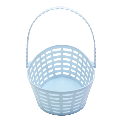 Canasto Plastico Huevito Pascua Pastel Celeste