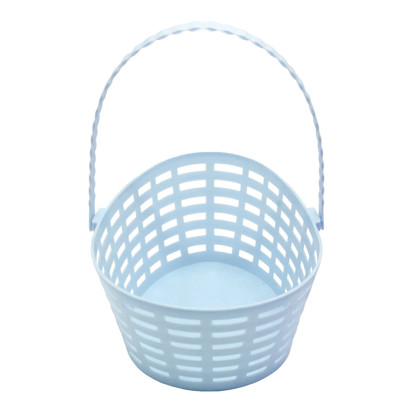 Canasto Plastico Huevito Pascua Pastel Celeste 1