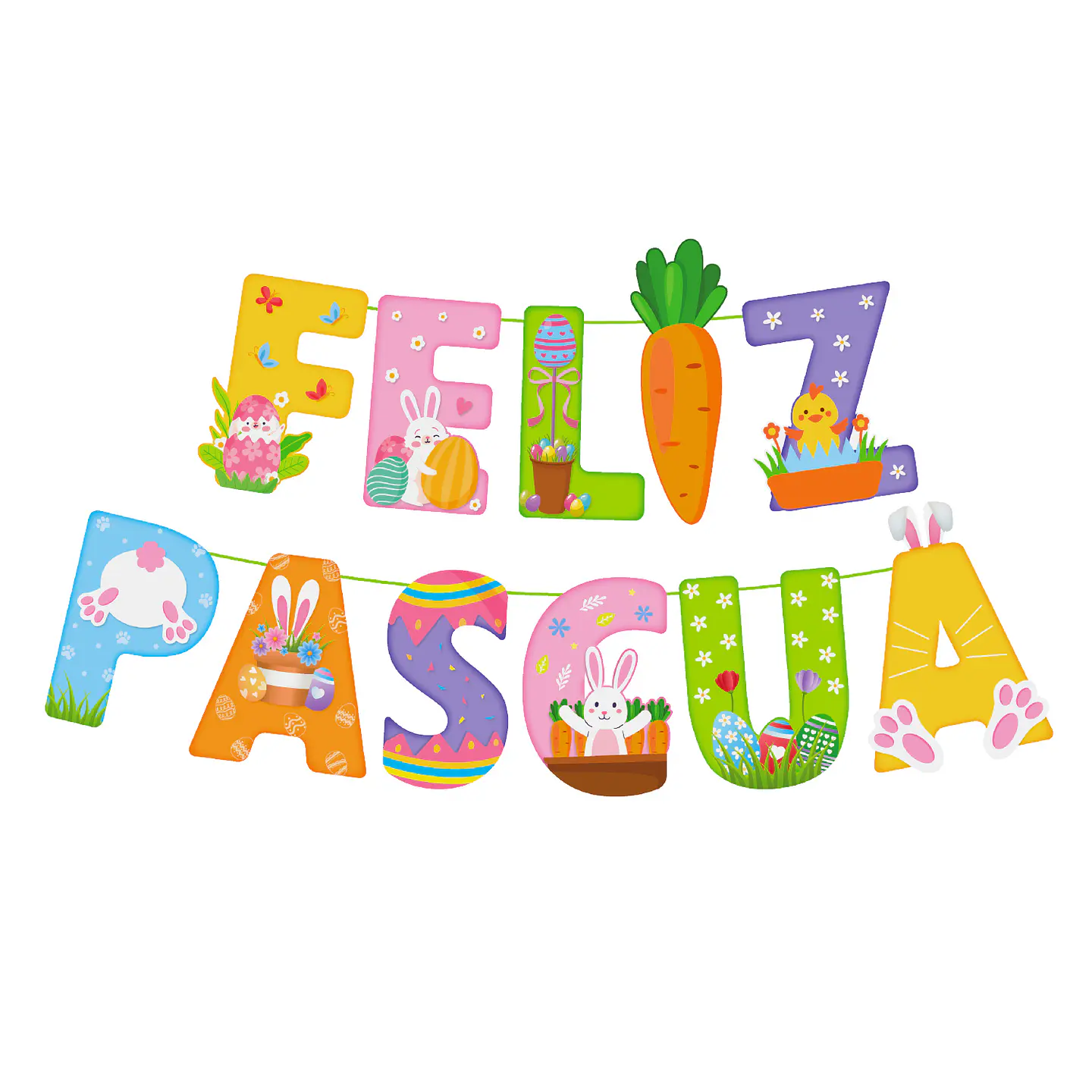 Guirnalda Feliz Pascua 2M 1