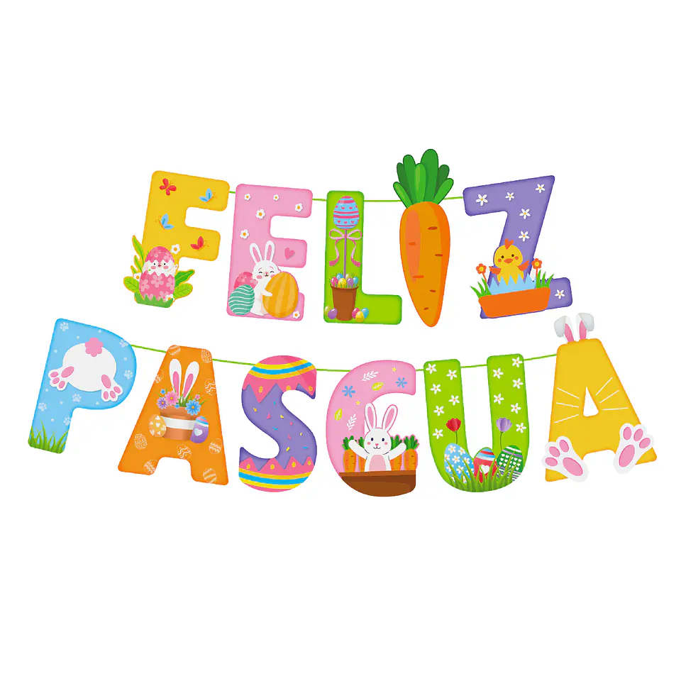 Guirnalda Feliz Pascua 2M 1